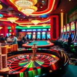 Experience the thrill of high-stakes betting at https://88vv.media/ with vibrant casino scenes and excited players.