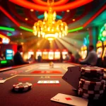 Trải nghiệm cảm giác chiến thắng tại LUCK8 trong một casino sang trọng với các yếu tố trò chơi đầy màu sắc.