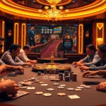 Engage in high-stakes poker at fabet’s luxurious casino with vibrant chips and cards.