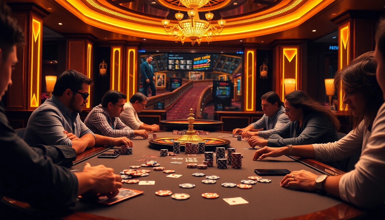 Engage in high-stakes poker at fabet’s luxurious casino with vibrant chips and cards.