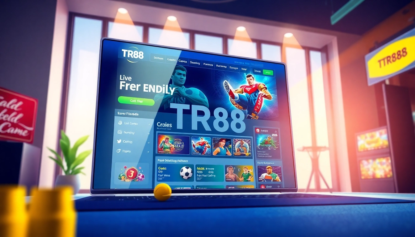 Engaging online gambling interface at https://tr88.gg/, showcasing live games and user-friendly design.