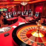 Engage in thrilling casino action with DA88, featuring poker chips and slot machines.