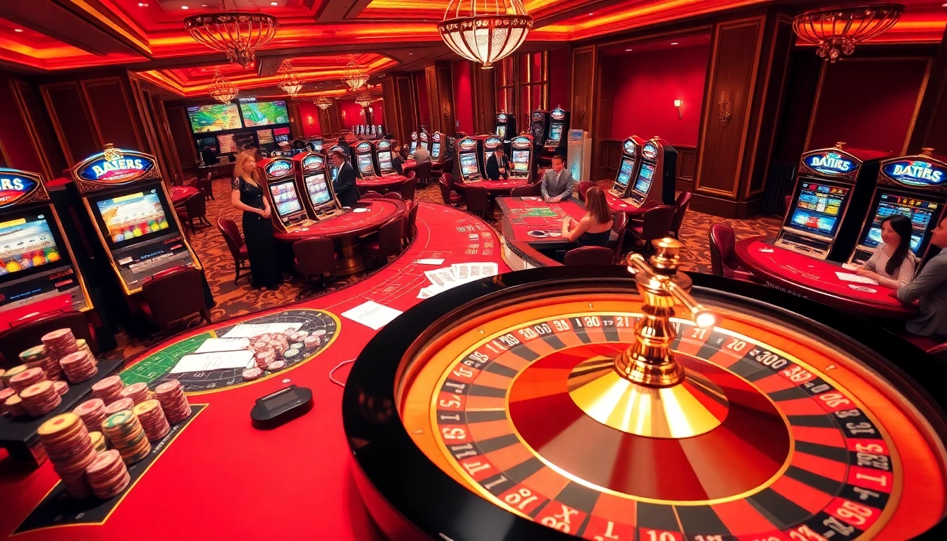 Engage in thrilling casino action with DA88, featuring poker chips and slot machines.