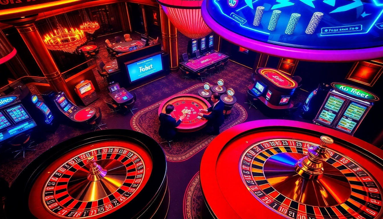 Experience the thrill of Ku bet with vibrant casino tables and exciting gaming action.