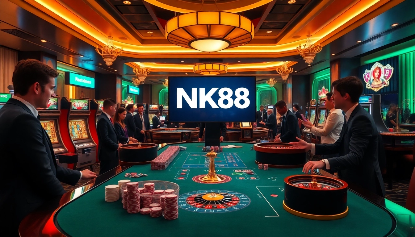 Experience the thrill of winning at NK88's vibrant online casino games with high-stakes action.