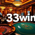 33win casino experience with vibrant slots and intense poker action.