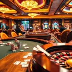 Experience the thrill of fa88 gaming with vibrant casino tables and excited players.