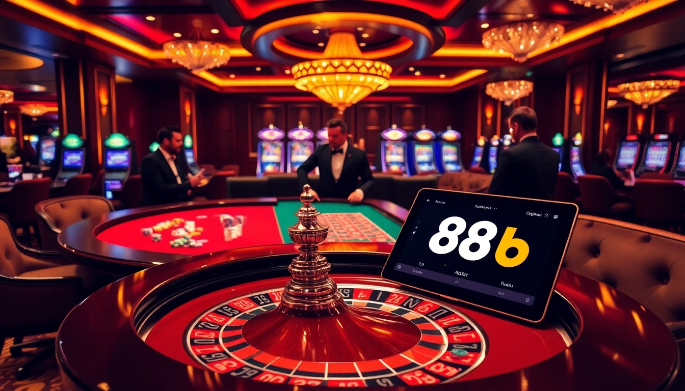 Engaging players at the roulette table in 888b casino scene.