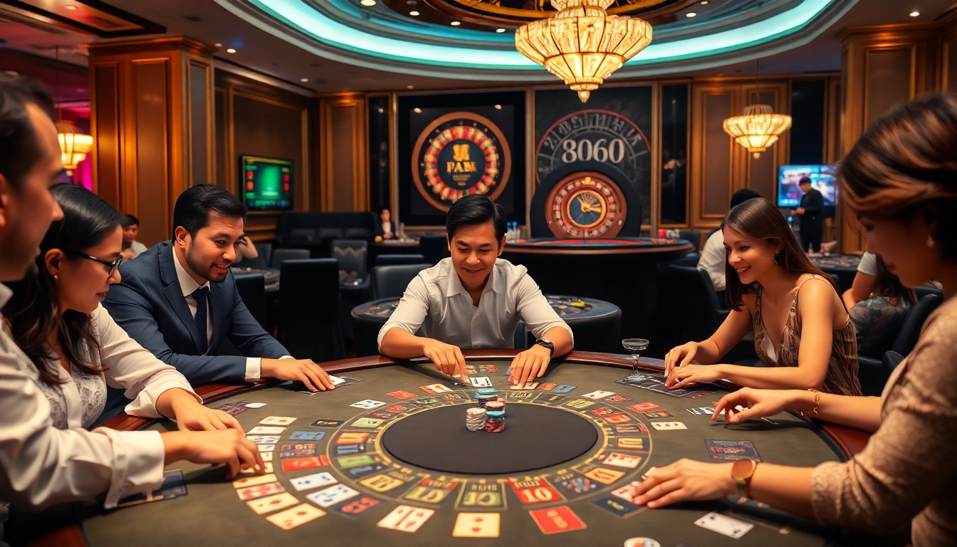 Experience the excitement of game bài 88BET with players engaged in thrilling card games.