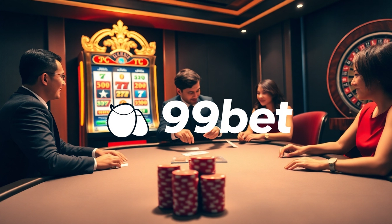Engage in thrilling card games at 89bet's luxurious casino, featuring vibrant tables and energetic players.