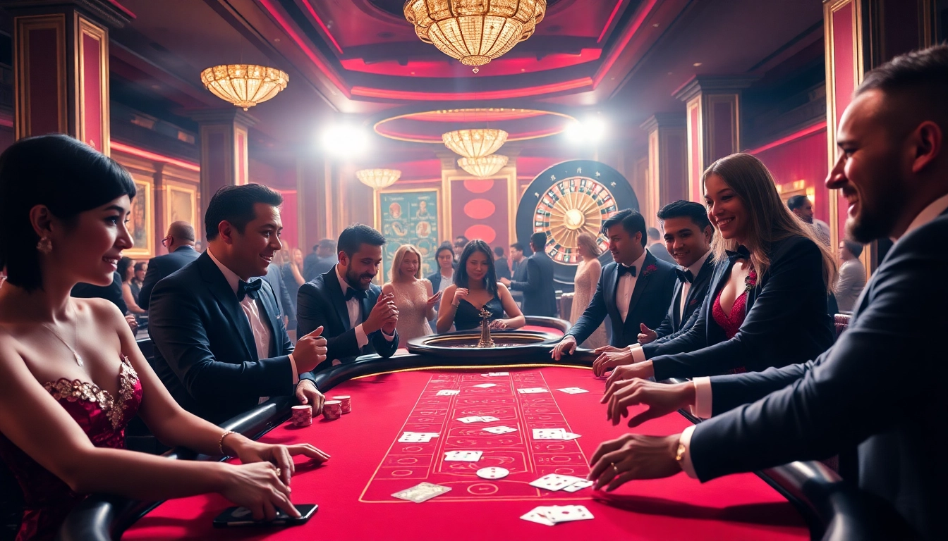 Experience high-stakes baccarat action at https://red88.hot/ with elegantly dressed players immersed in excitement.
