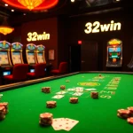 Engage with the excitement of 32win's online casino experience with vibrant tables.