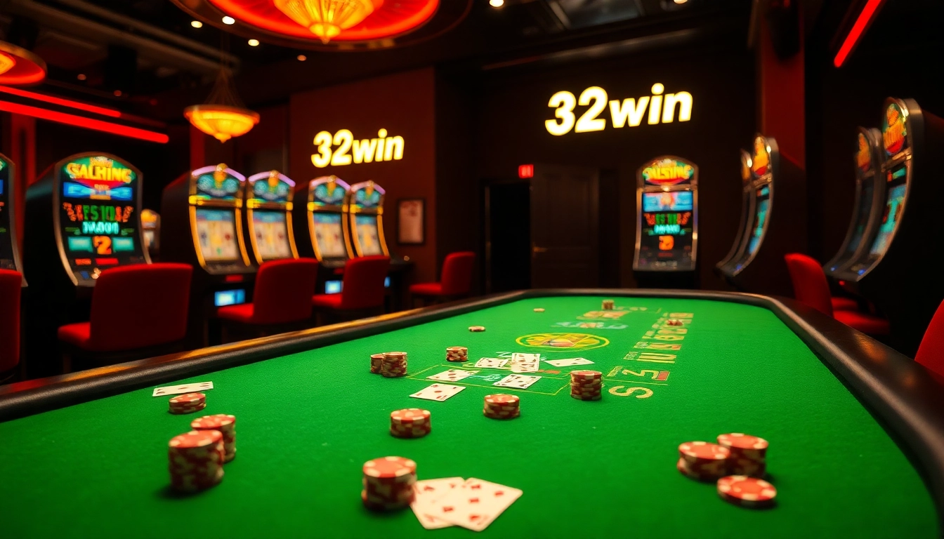 Engage with the excitement of 32win's online casino experience with vibrant tables.