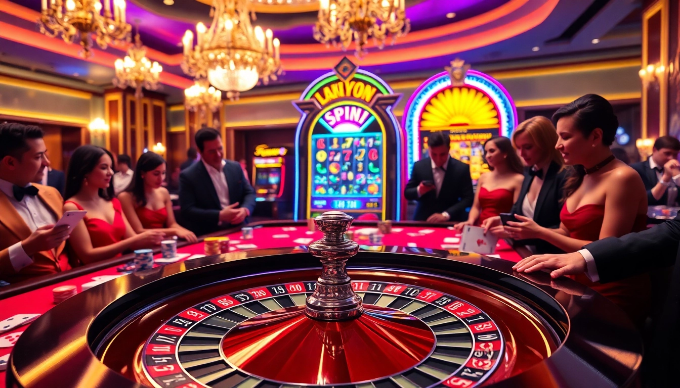 Exciting casino scene showcasing the vibrant atmosphere of https://zk88.club/ with players at a roulette table.