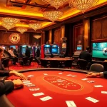VaoluoiTV engages players around a glamorous poker table in a luxurious casino setting.