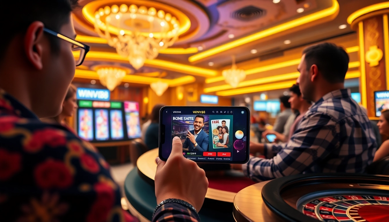 Exciting online gaming atmosphere featuring WINVN88's immersive casino experience.