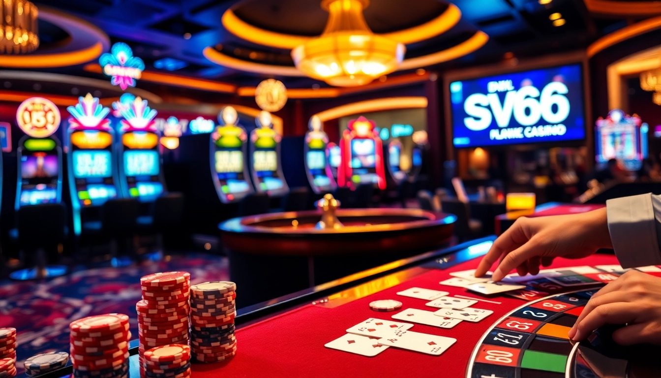 Engage with thrilling SV66 casino action at a vibrant gaming table.