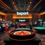 Experience the thrill of live gaming at bsport with a vibrant casino atmosphere featuring roulette, poker, and slot machines.