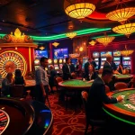 Casino excitement at NOHU90 with roulette, slots, and players in action.