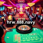 Engaging scene of online gambling platform https://rr88.navy/ with poker chips, roulette table, and eager players.