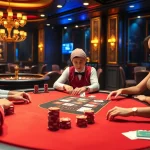 Win79 players enjoying an exciting poker game at a luxurious casino table.
