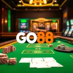 Engage with the excitement of GO88's online gambling experience featuring casino tables, digital slots, and live dealers.