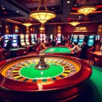 Players enjoy blackjack and roulette at QQ88 casino, showcasing vibrant gaming atmosphere.