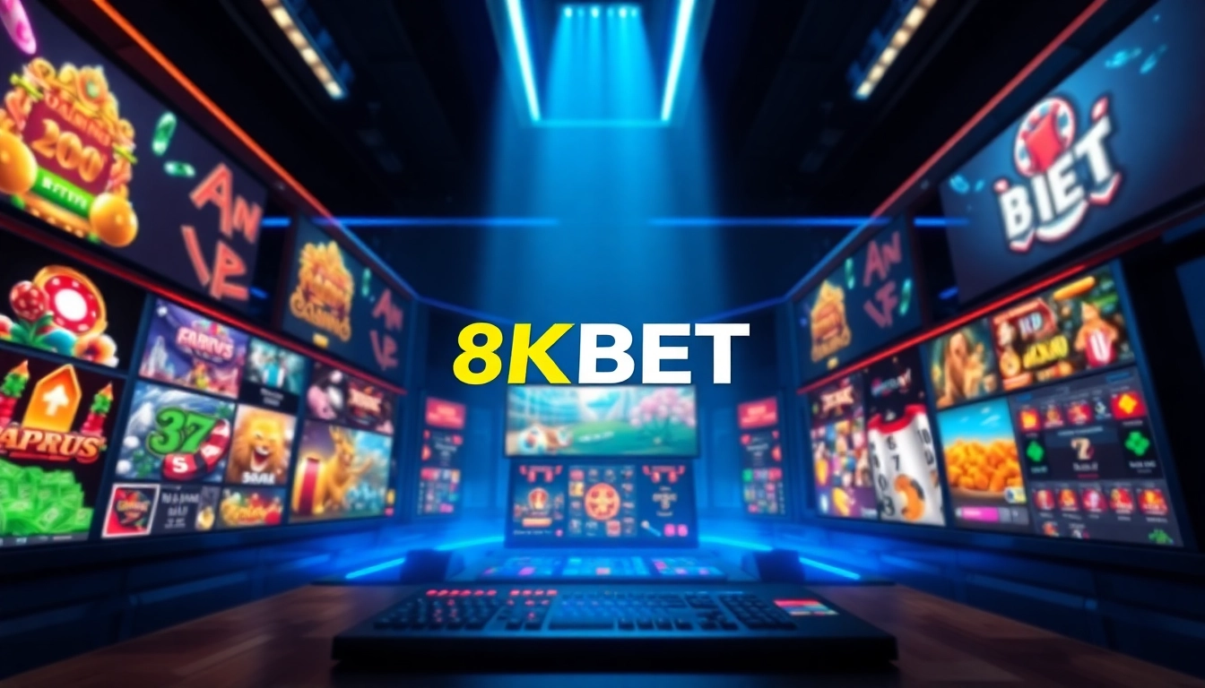 Exciting 8kbet trang chủ online betting interface showcasing vibrant games and sports betting.
