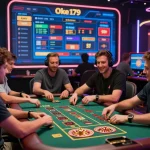 Exciting online gaming scene showcasing players at Oke179's vibrant betting platform.