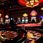 Experience the excitement of winning at 555win in a luxury casino setting with poker and slots.