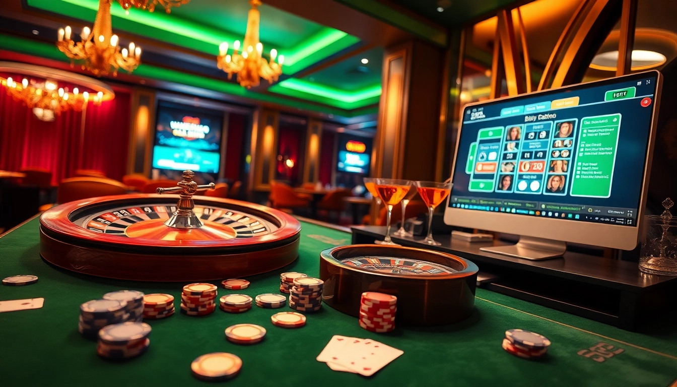 Experience thrilling 包网 gameplay at a luxurious casino table with poker chips and a roulette wheel.