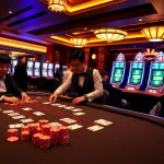 Engage in thrilling gameplay at DU88 with vibrant poker chips and a luxurious casino scene.