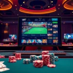 Engage in thrilling betting strategies on LuongSonTV with vibrant casino visuals and excitement.