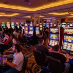 Players joyfully celebrating jackpot wins at tg88 casino slots, vibrant atmosphere and excitement