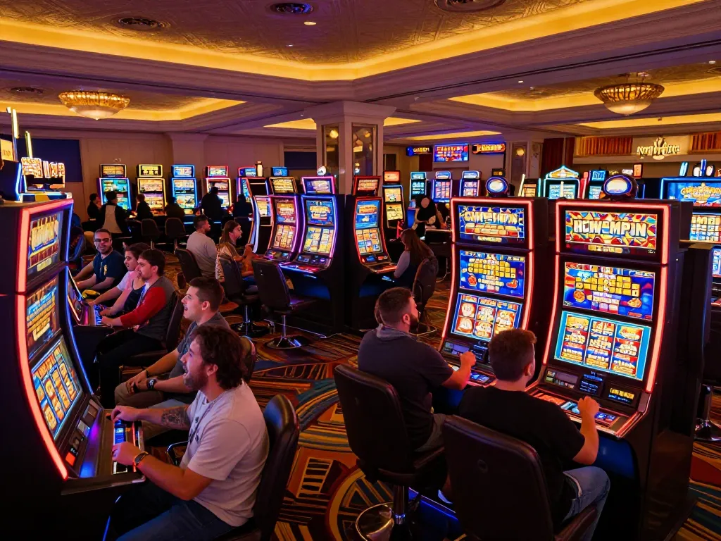 Players joyfully celebrating jackpot wins at tg88 casino slots, vibrant atmosphere and excitement