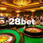 Feel the excitement with 28bet's thrilling gameplay at luxurious casino tables.