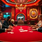 Experience the thrilling gameplay at go88's luxurious casino with elegant poker tables and vibrant atmosphere.