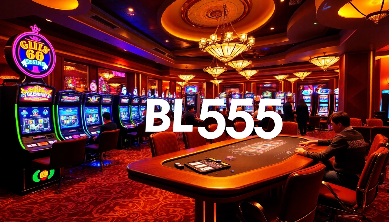 Experience excitement at BL555 with vibrant slot machines and high-stakes poker games.