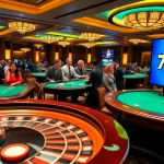 Action-packed gambling scene at 789win club featuring poker chips and roulette wheel.