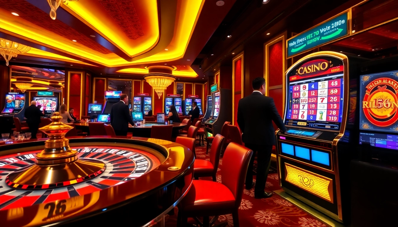 Experience thrilling gaming at https://jun88.now/ with elite players at a high-end casino table.