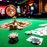 Experience the thrilling action of 888P casino with vibrant poker tables and spinning roulette wheels.