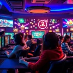B52 Club online gaming experience with diverse players enjoying poker and slots in a vibrant atmosphere.