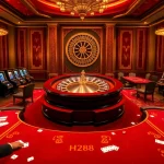 Experience the thrill of hz88 in a luxurious casino setting with roulette, poker, and vibrant gameplay.