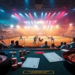 Experience the thrilling action of đá gà trực tiếp as bets are placed in an intense gambling atmosphere.