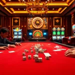 Tài xỉu md5 players engaging in a thrilling online dice game at a luxurious casino table.