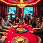Experience thrilling gaming at king88's luxurious casino tables filled with excitement and elegance.