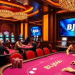 Engaging poker game scene at BJ66 Casino with players, chips, and high stakes action.