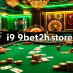Experience the thrill of professional gambling at https://i9bet2h.store/ with an elegant poker table scene showcasing high stakes.