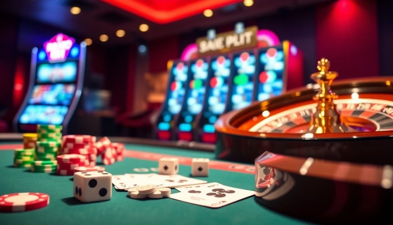 Engage with Link Vào Nhà Cái 68VIP at a luxury casino table featuring vibrant poker chips and cards.