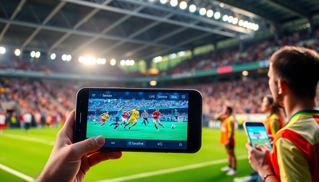 Socolive live football streaming experience with fans enjoying the match in HD quality